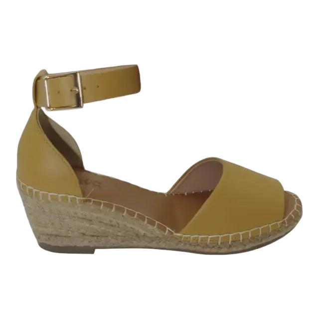 Helen Leather Espadrille Mustard - Global Free Style