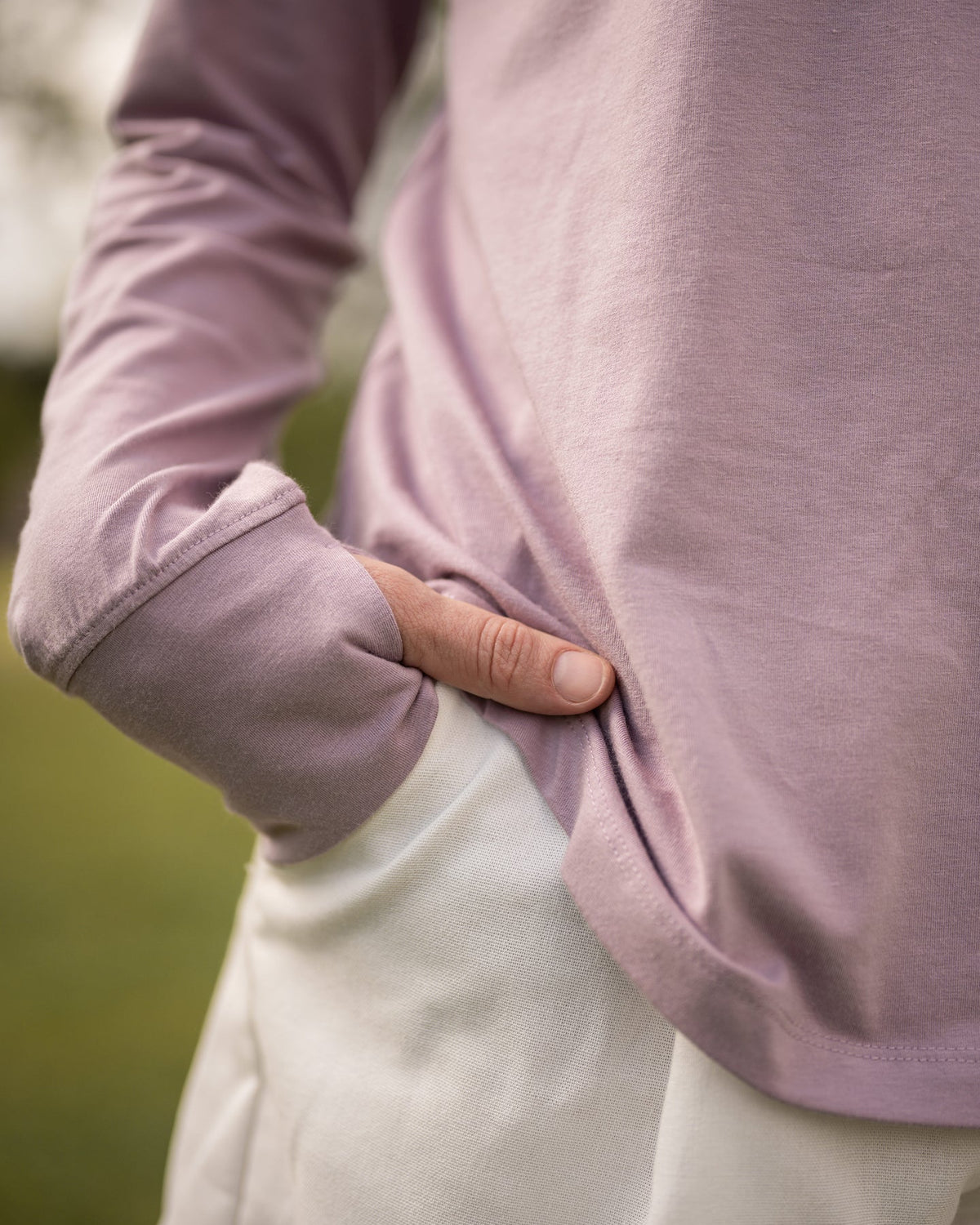 Classic Women Long Sleeve Polo Lilac Tops Tusk and Roo