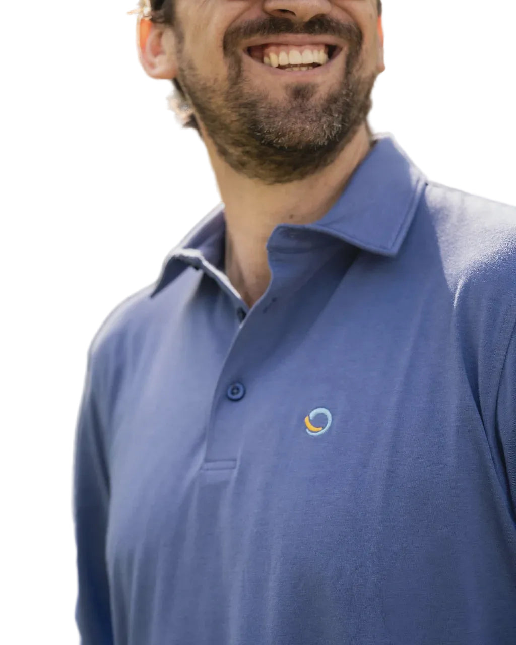 Classic Men Long Sleeve Polo Blue Mens Tops Tusk and Roo S(8)
