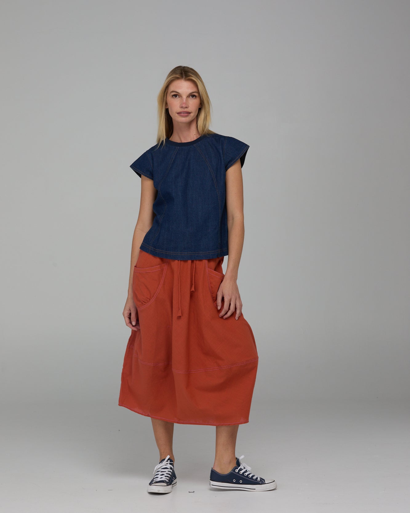 Guru Skirt Burnt Orange Skirts Boom Shankar