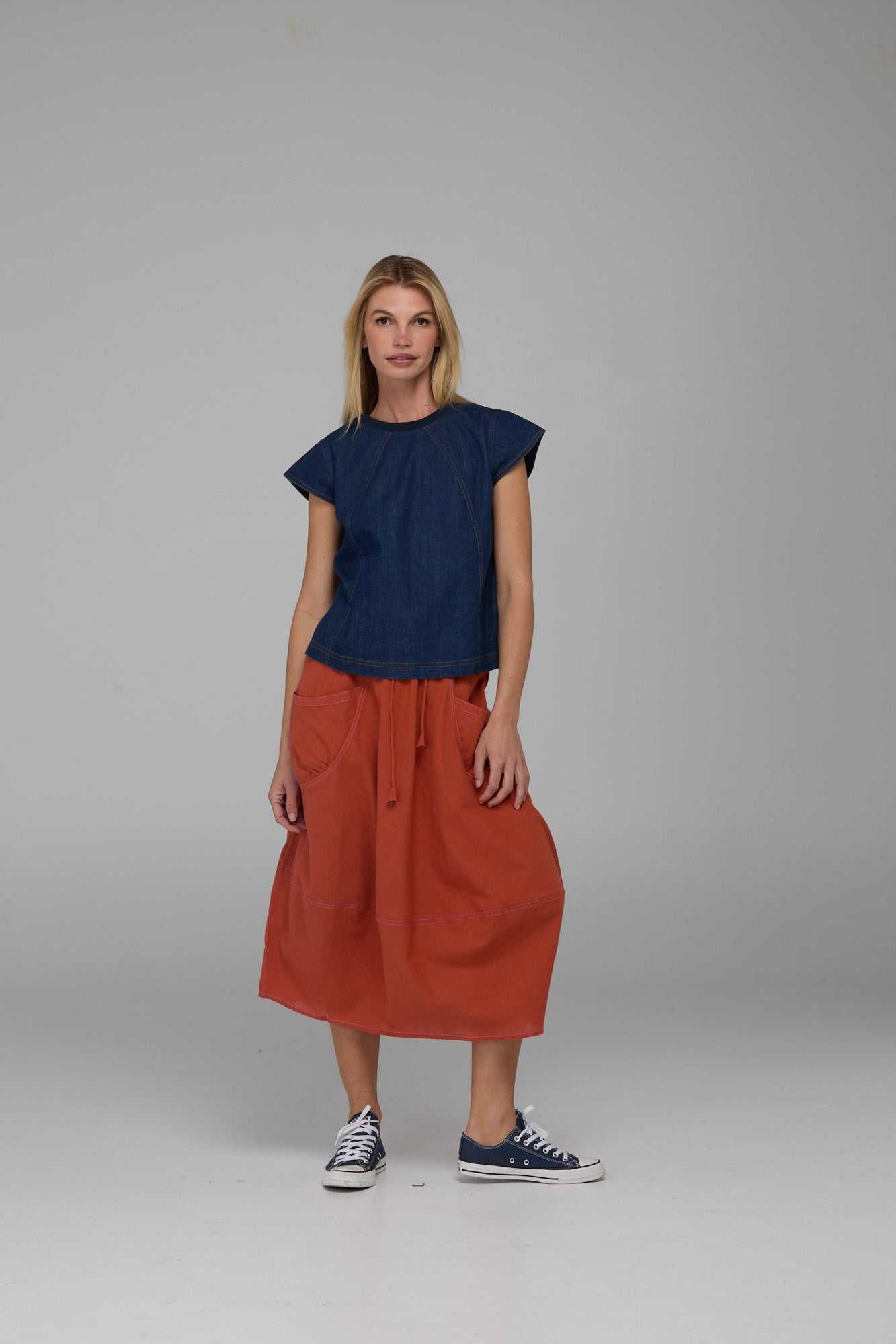 Guru Skirt Burnt Orange Skirts Boom Shankar