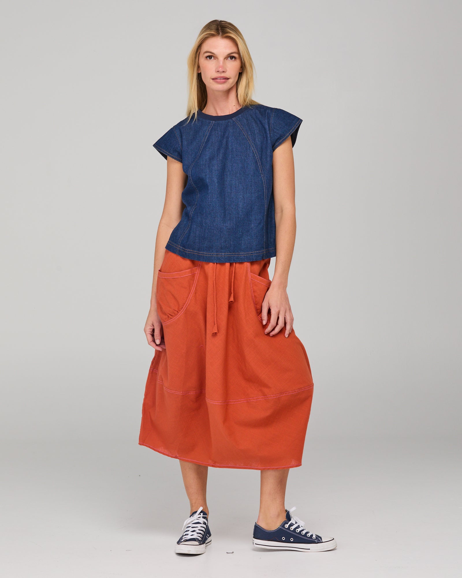 Guru Skirt Burnt Orange Skirts Boom Shankar