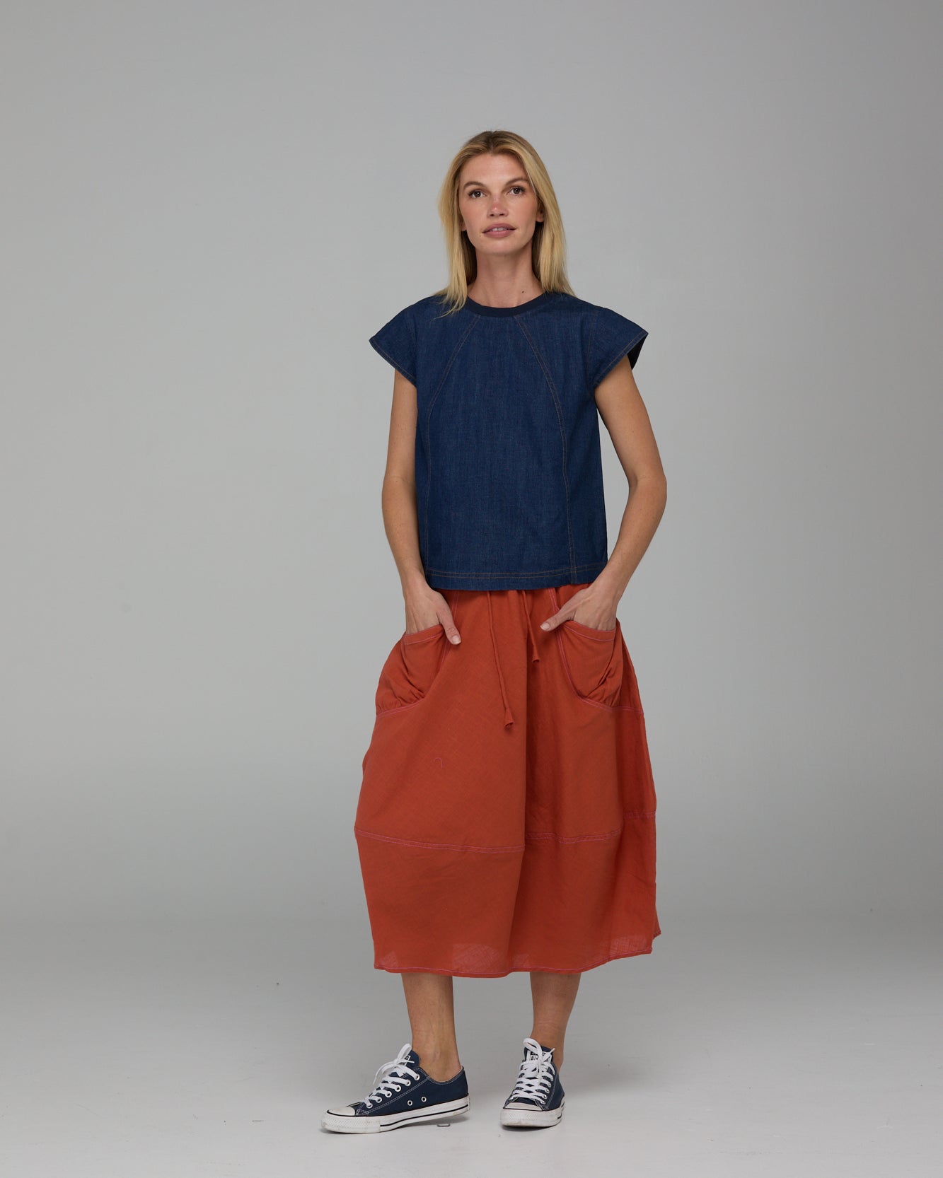 Guru Skirt Burnt Orange Skirts Boom Shankar