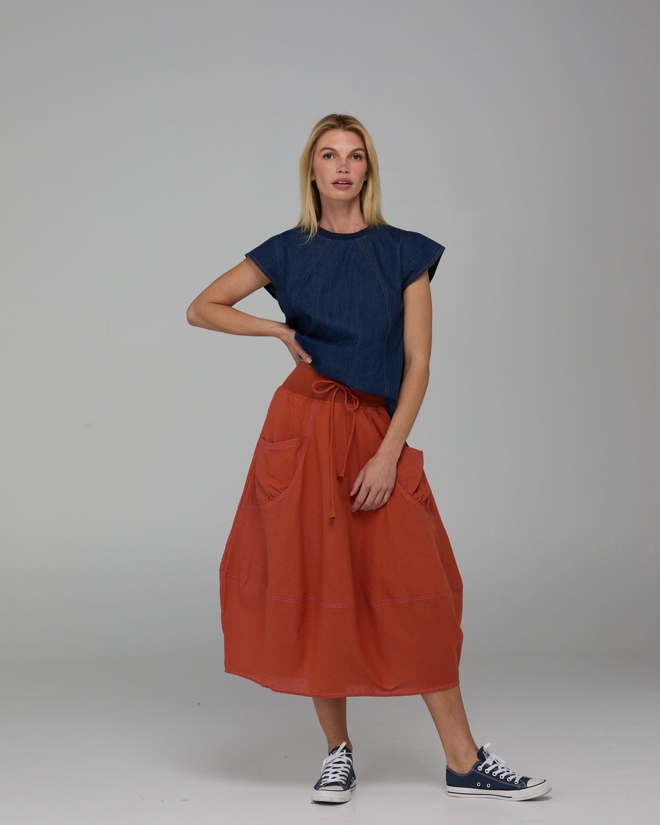 Guru Skirt Burnt Orange Skirts Boom Shankar