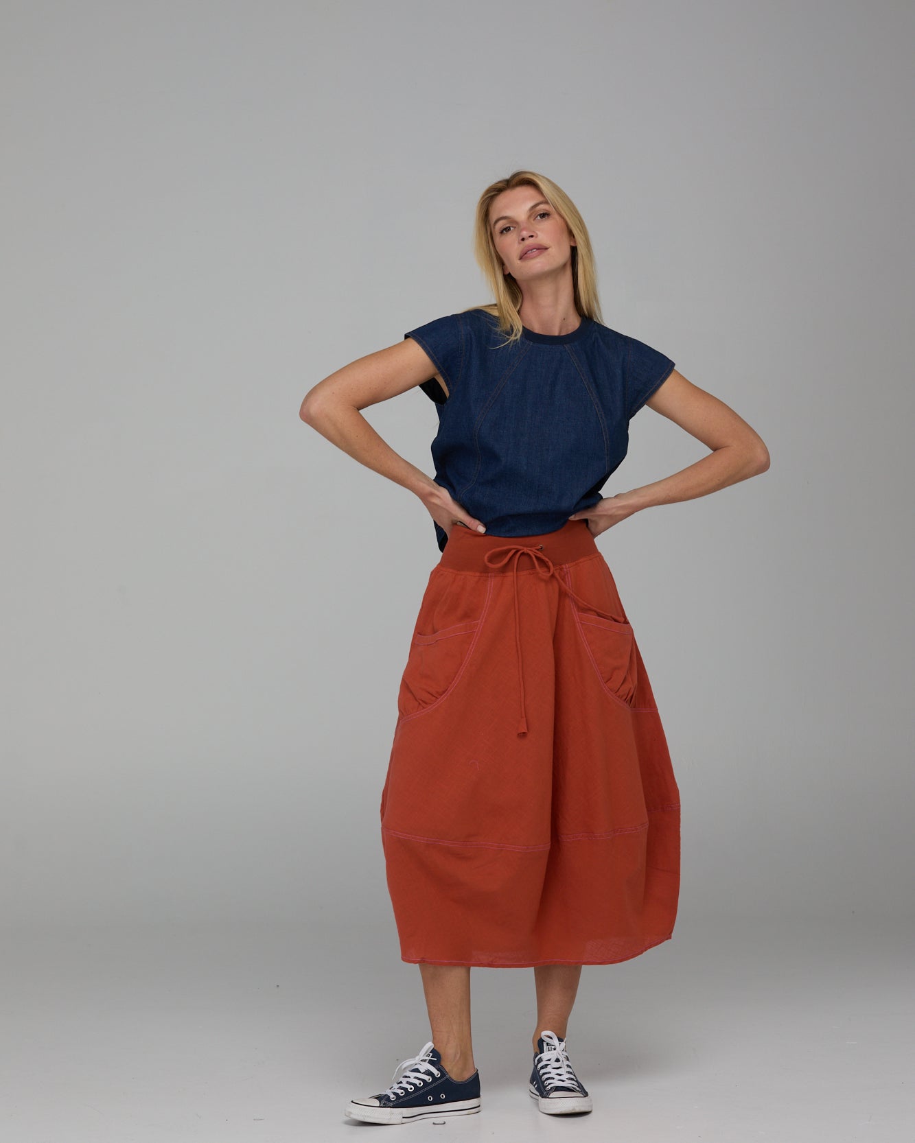 Guru Skirt Burnt Orange Skirts Boom Shankar