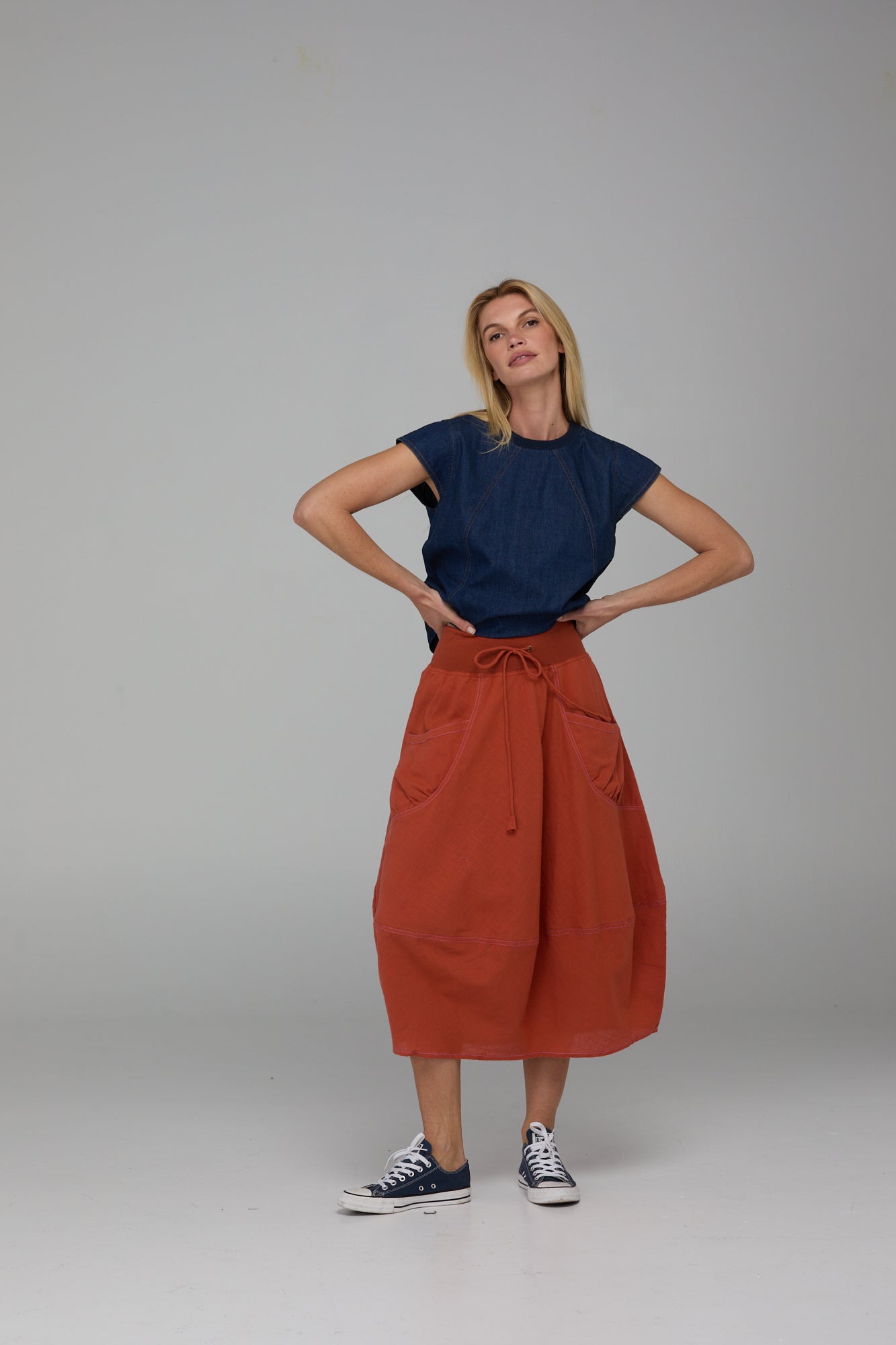 Guru Skirt Burnt Orange Skirts Boom Shankar