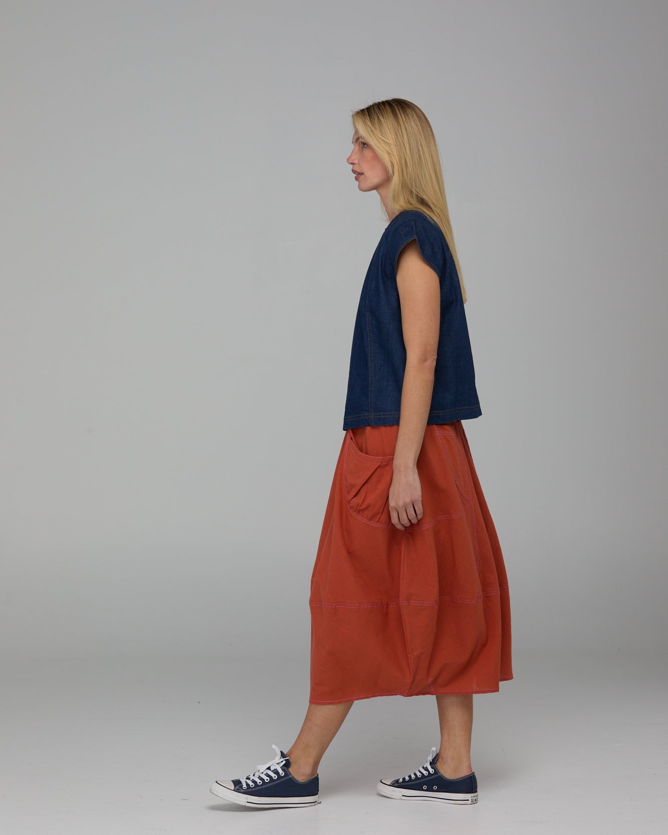 Guru Skirt Burnt Orange Skirts Boom Shankar
