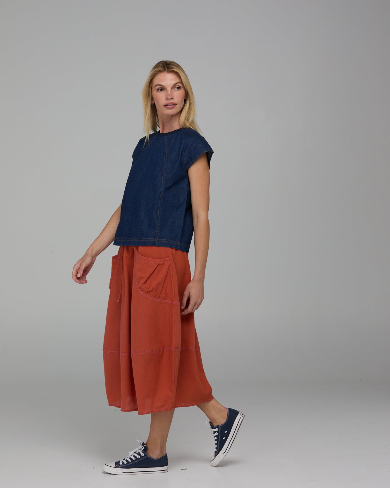 Guru Skirt Burnt Orange Skirts Boom Shankar