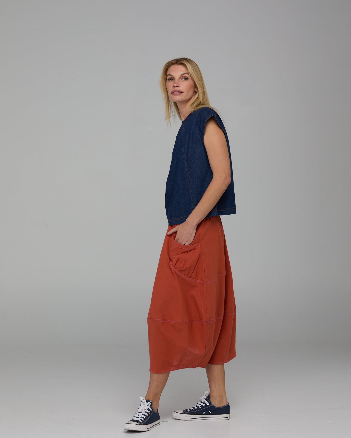 Guru Skirt Burnt Orange Skirts Boom Shankar