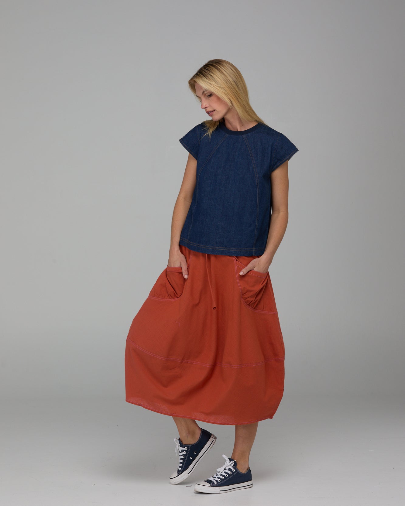 Guru Skirt Burnt Orange Skirts Boom Shankar