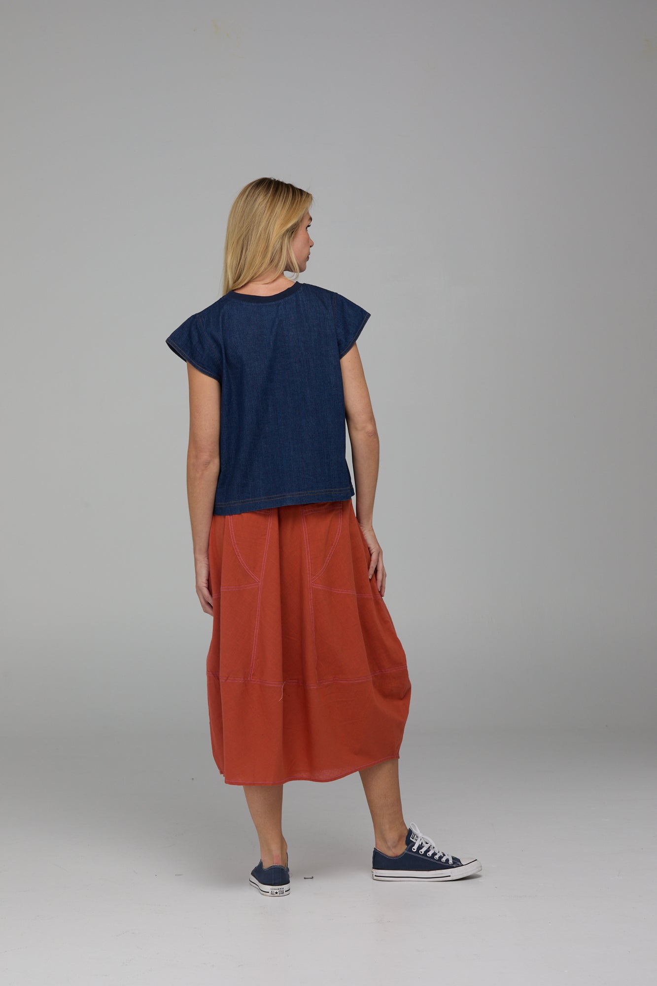 Guru Skirt Burnt Orange Skirts Boom Shankar