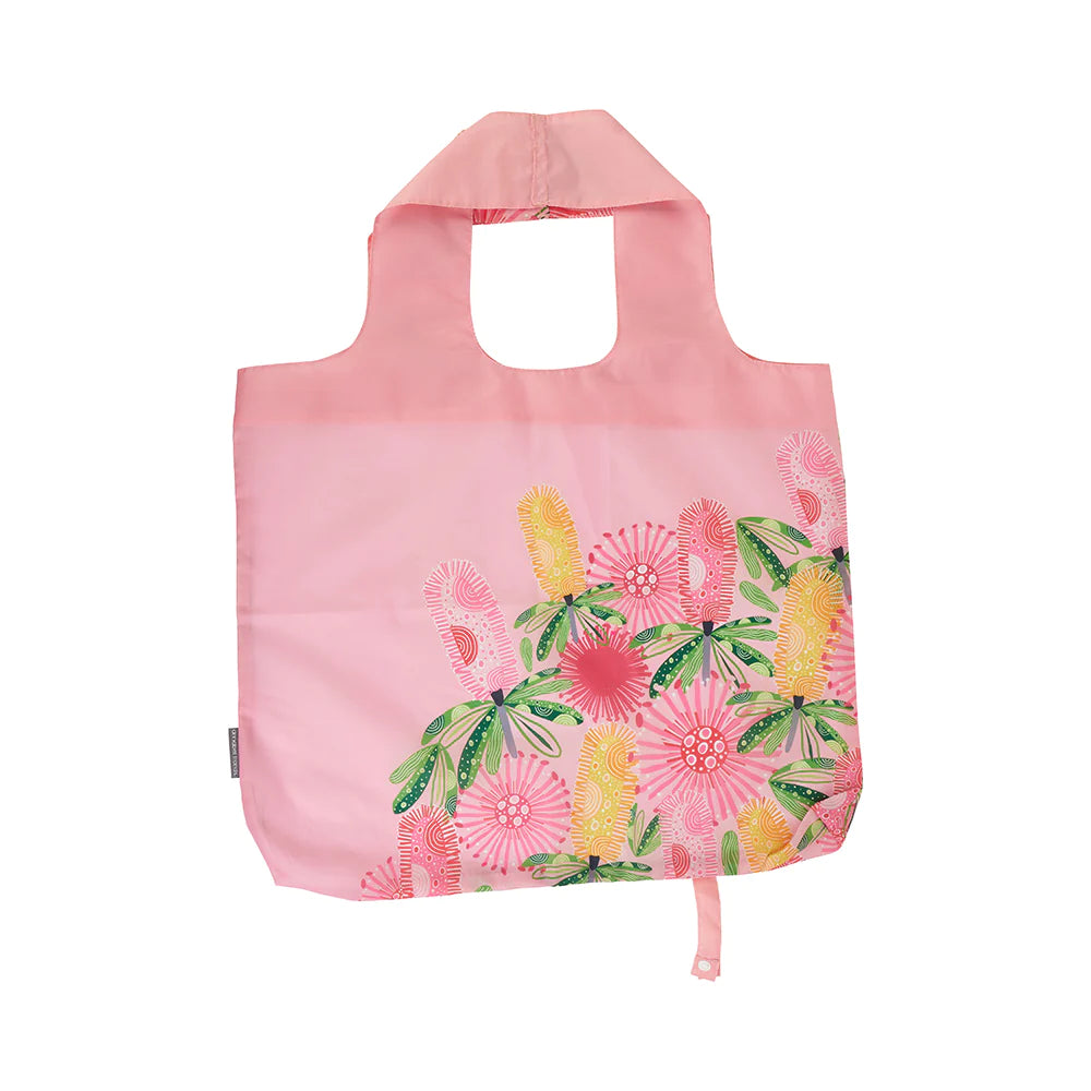 Shopping Tote - Pink Banksia - Global Free Style