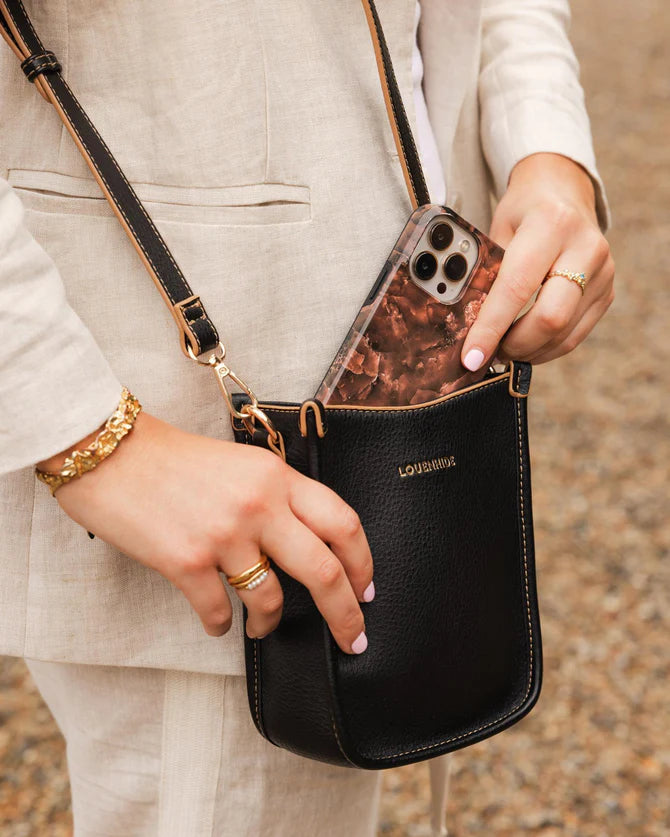Parker Phone Crossbody Bag Black Bags and Purses Louenhide