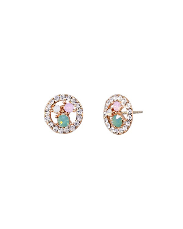 RoseGold Green Crystal Alessia E/R Earrings Tiger Tree