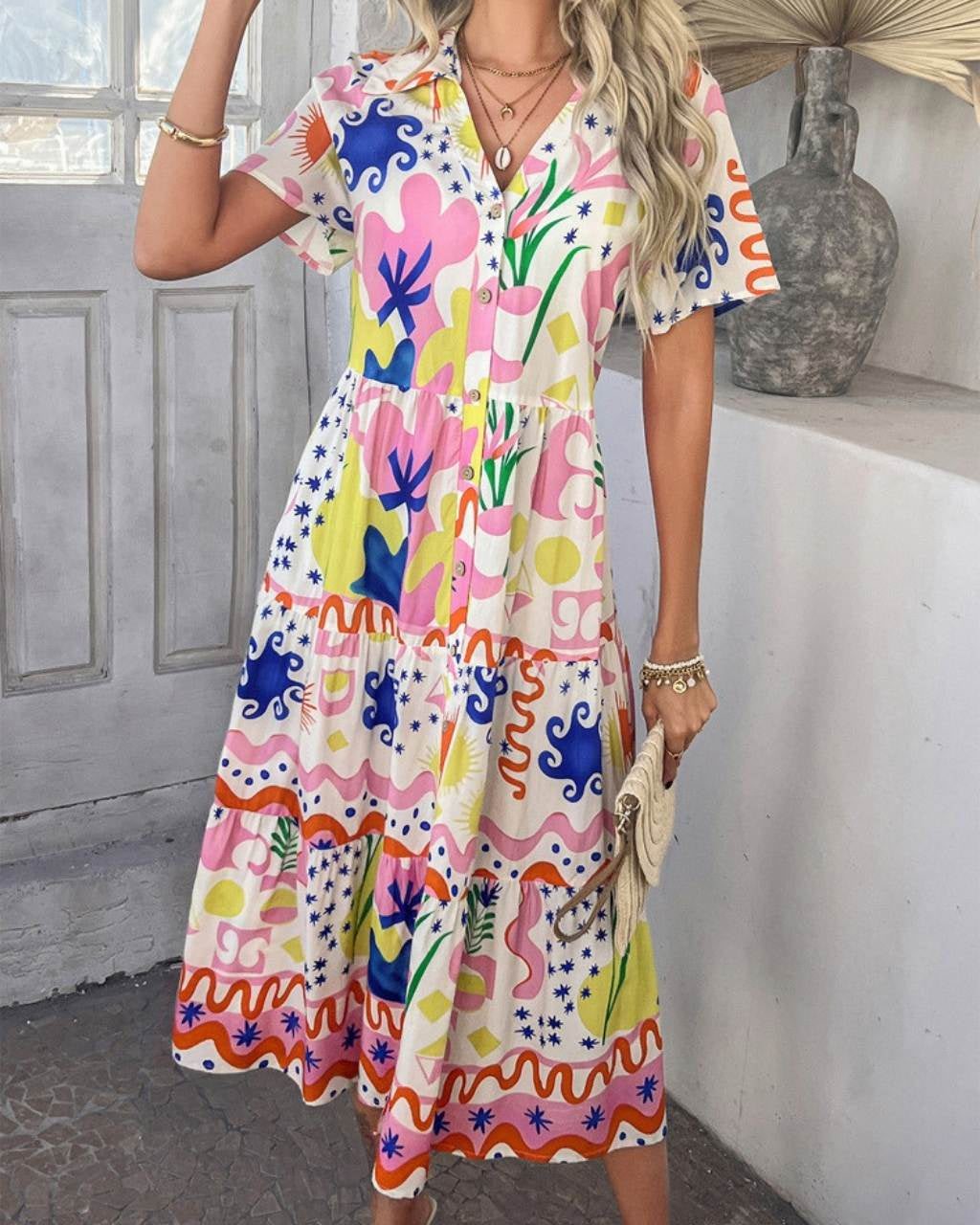 Ibiza Dress Multi Colour Dresses Mutig S(8)