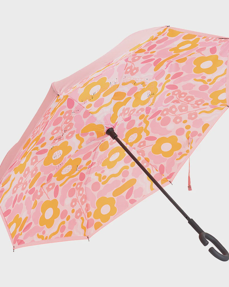Reverse Umbrella Floral Puzzle Pink Umbrellas Annabel Trends