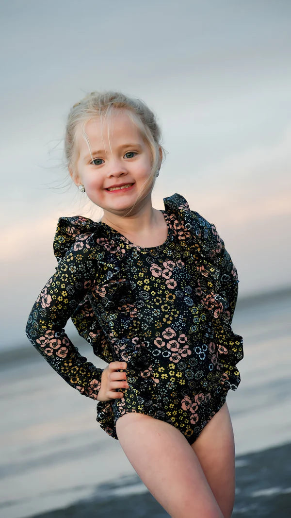 Pippa Solid Back Girls Swimwear Kids Dresses Fernleigh Avenue