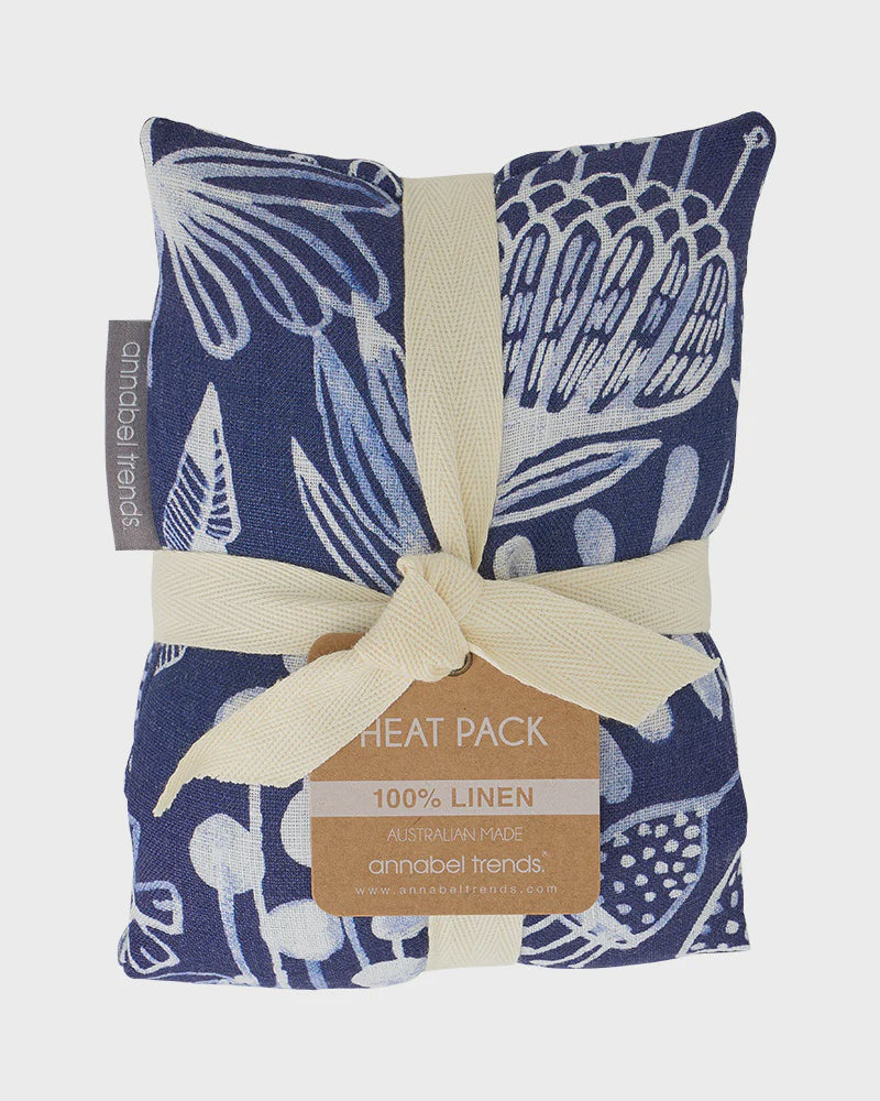 Heat Pillow Linen Navy Natives Body Annabel Trends