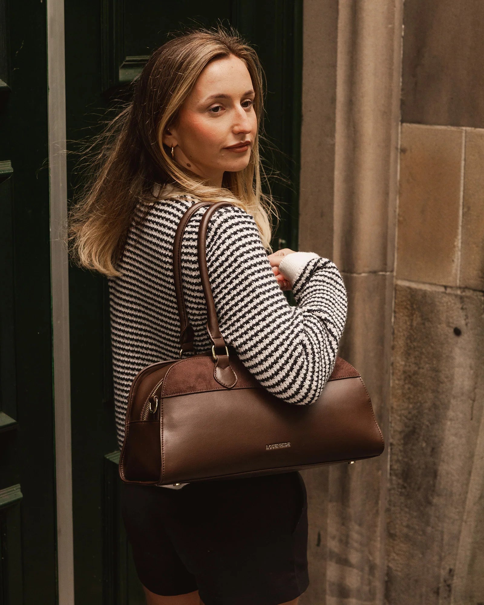 Eleanor Shoulder Bag Chocolate Bags and Purses Louenhide
