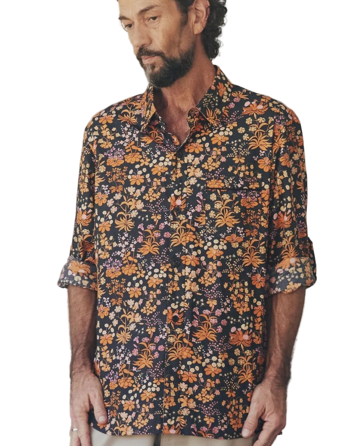 Men's Shirt Long Sleeve Tigerlily Mens Tops MahaShe S(8-10)
