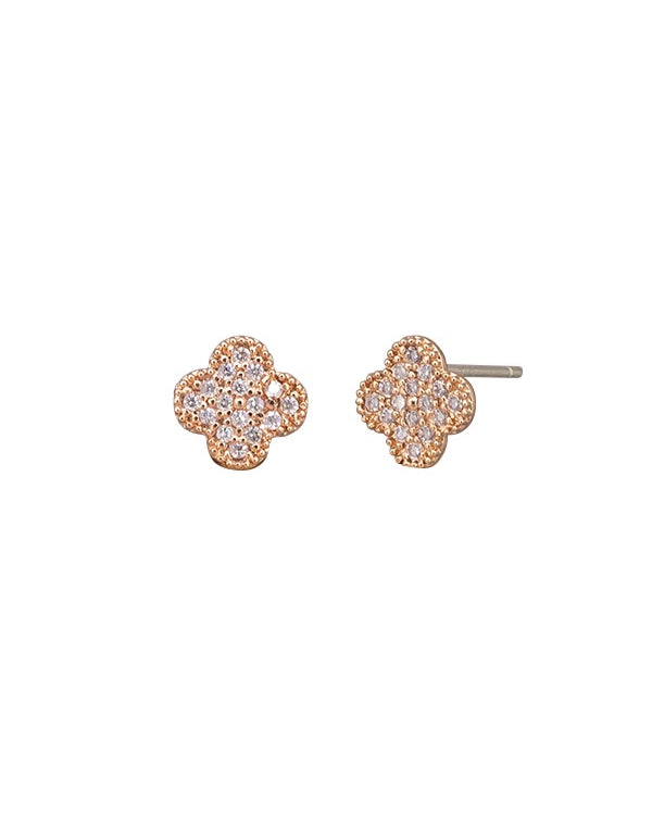 Rose Gold Crystal Felice Studs Earrings Tiger Tree