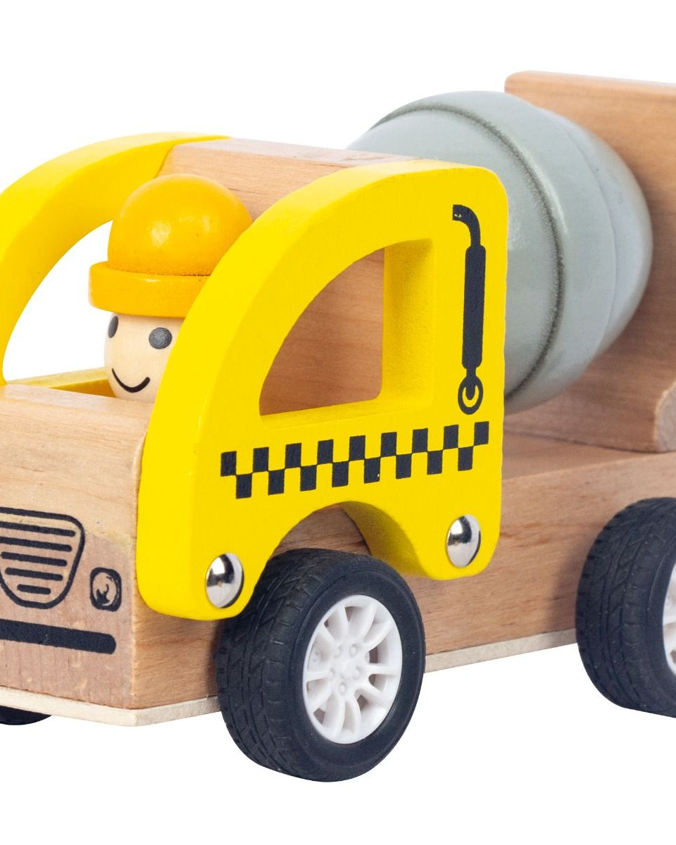 Wooden Pullback Concrete Mixer Gifts and Accessories ToysLink