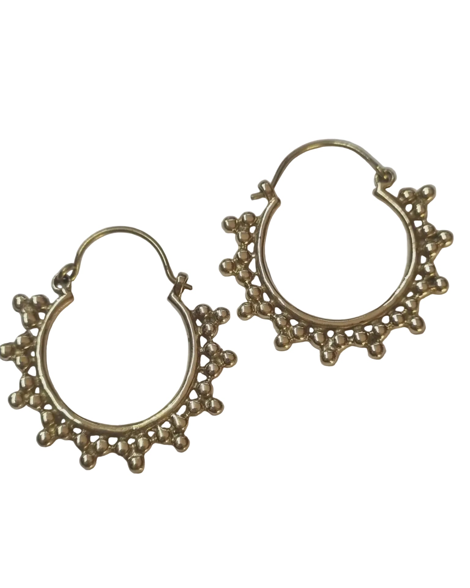 Golden Sunburst Hoop Earrings Earrings Ombak