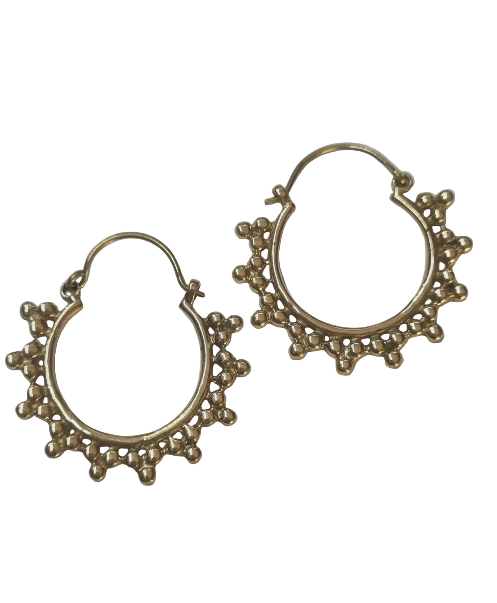 Golden Sunburst Hoop Earrings Earrings Ombak