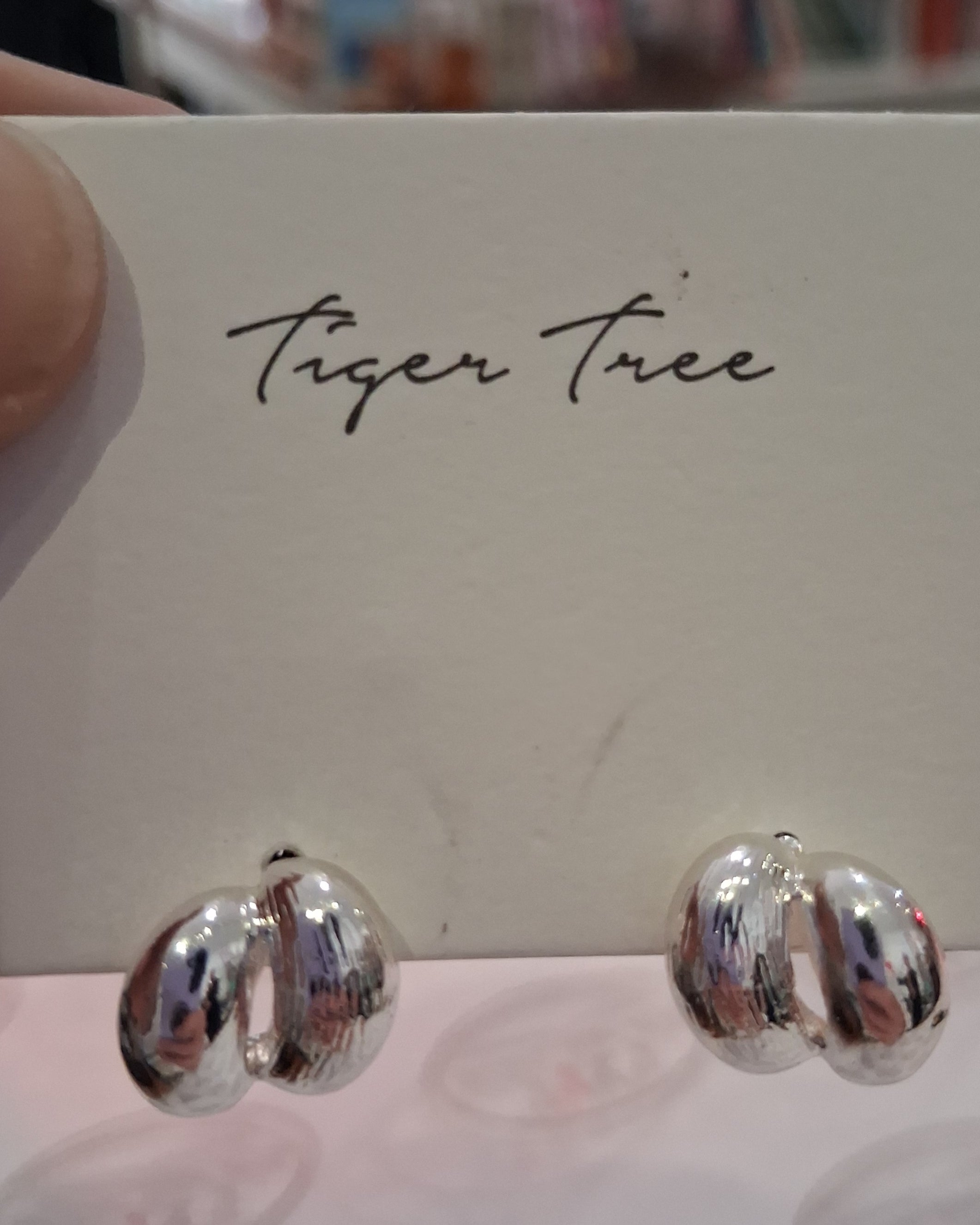 Tiger Tree Earrings Silver Stud Earrings Tiger Tree