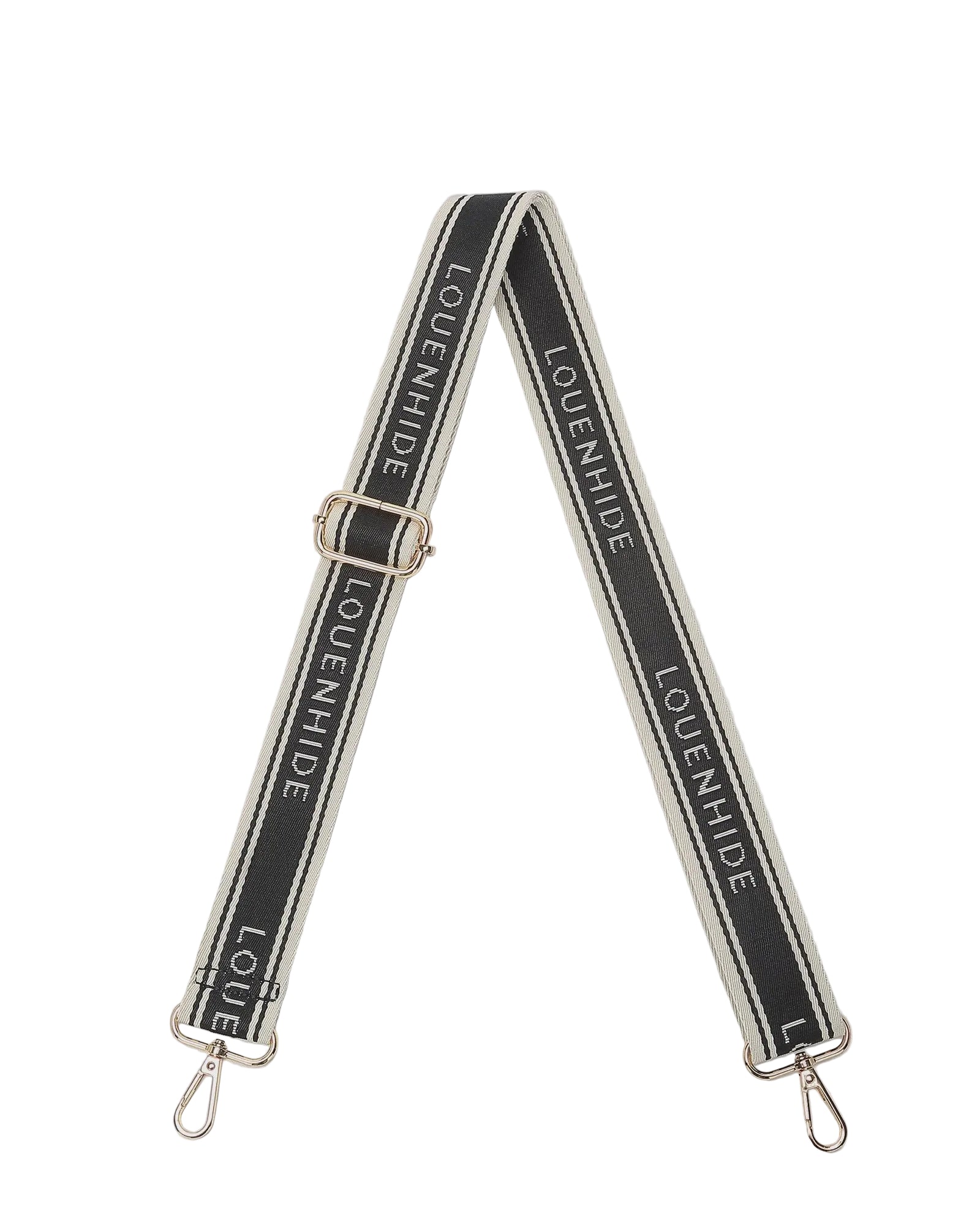 Logo Contrast Bag Strap Black/Cream Bags and Purses Louenhide