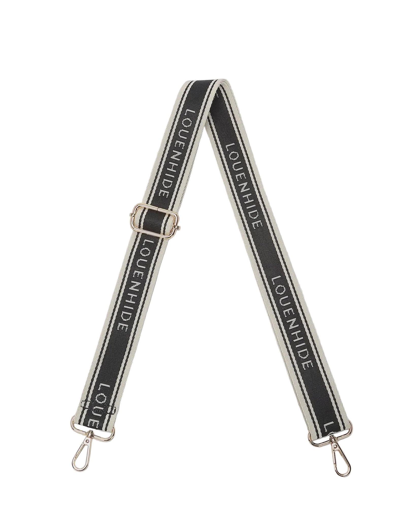 Logo Contrast Bag Strap Black/Cream Bags and Purses Louenhide