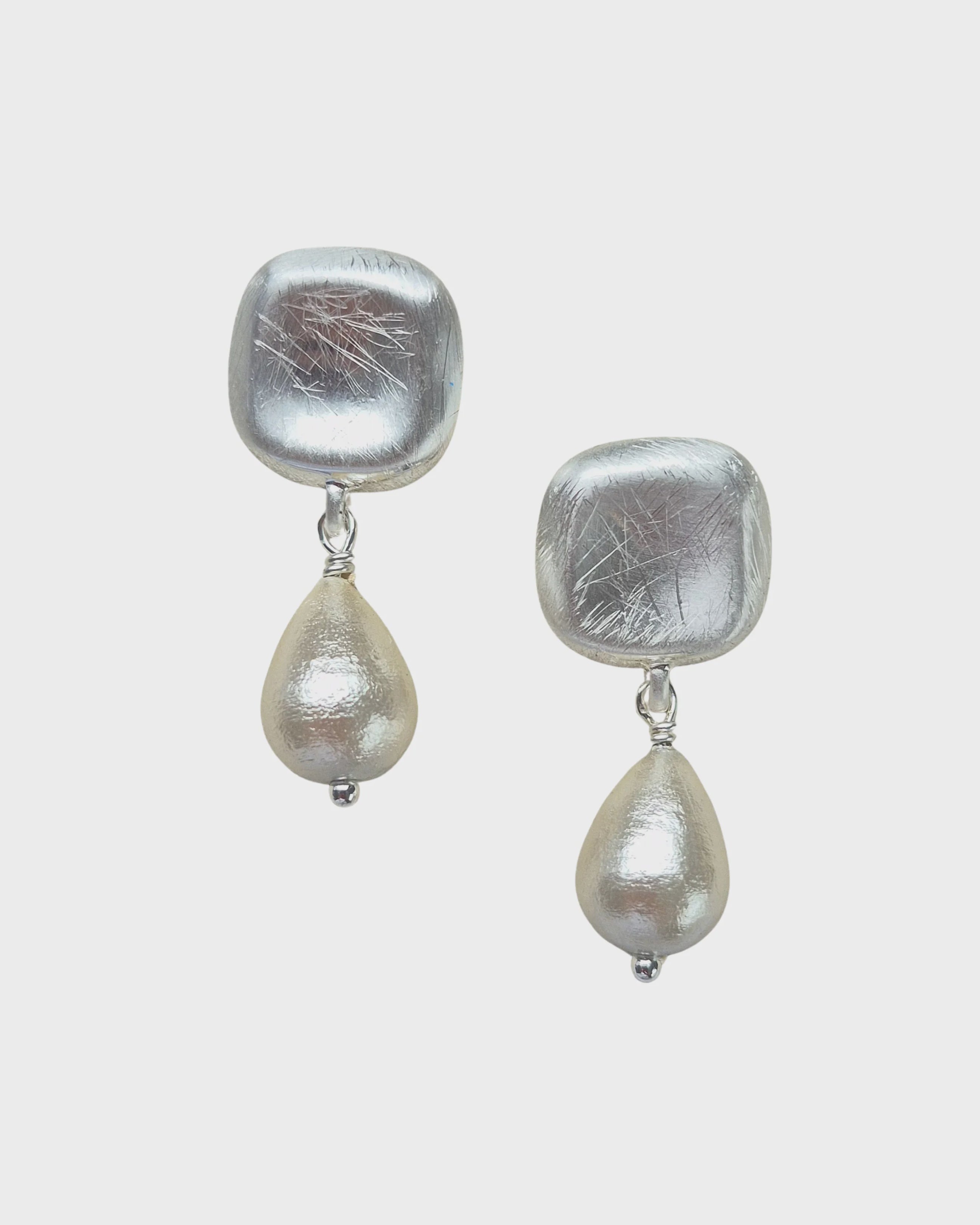 Natural Pearl Earring Silver 228074S Earrings Zoda