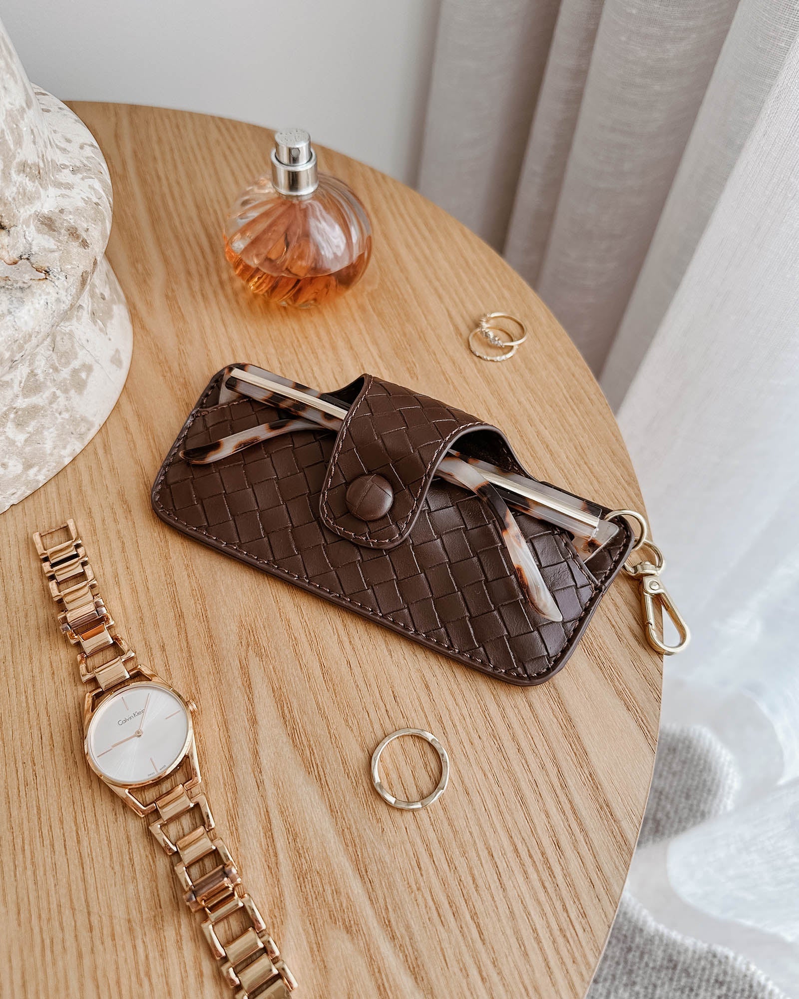 Skittle Sunglass Case Woven Chocolate Sunglasses & Glasses Louenhide