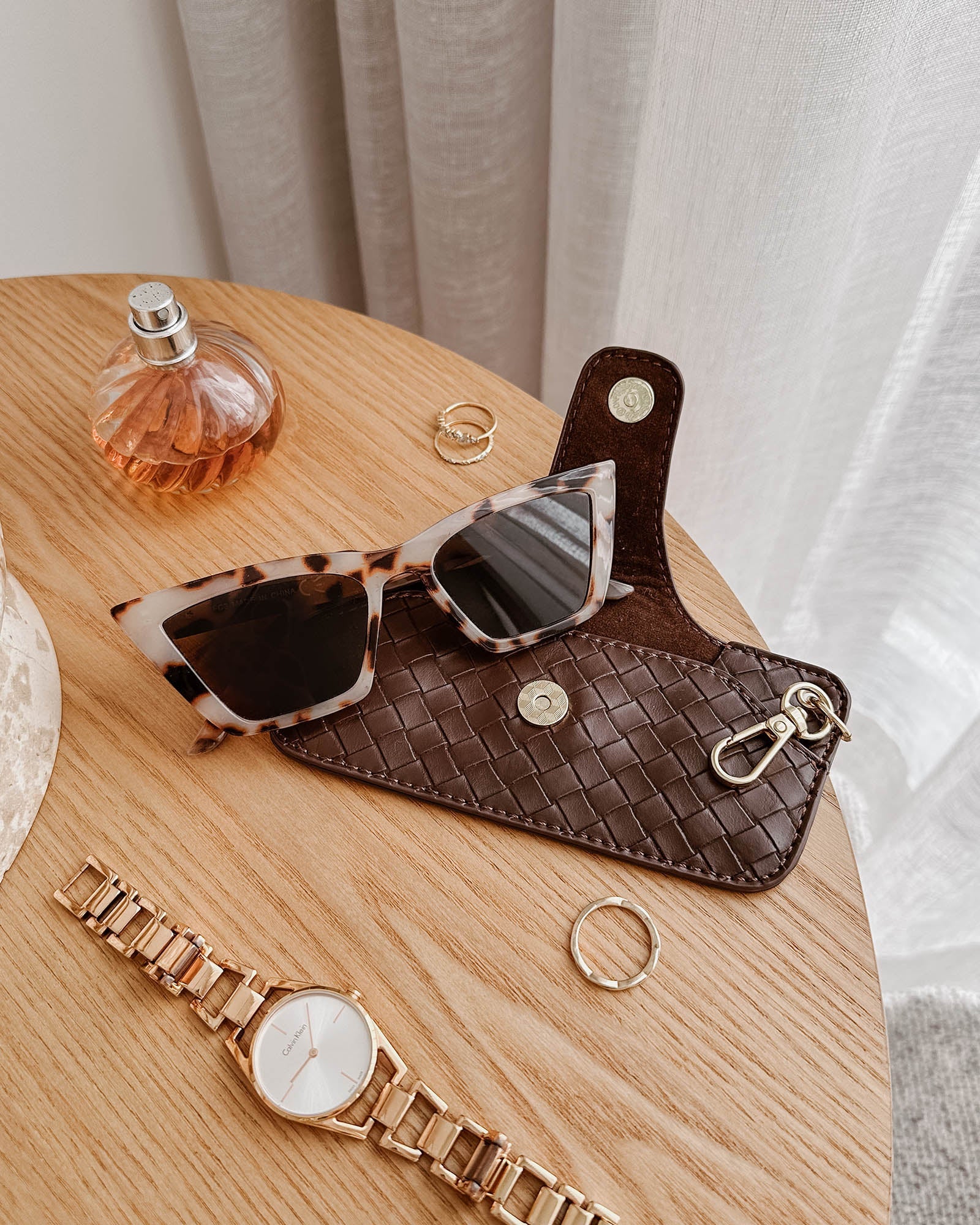 Skittle Sunglass Case Woven Chocolate Sunglasses & Glasses Louenhide