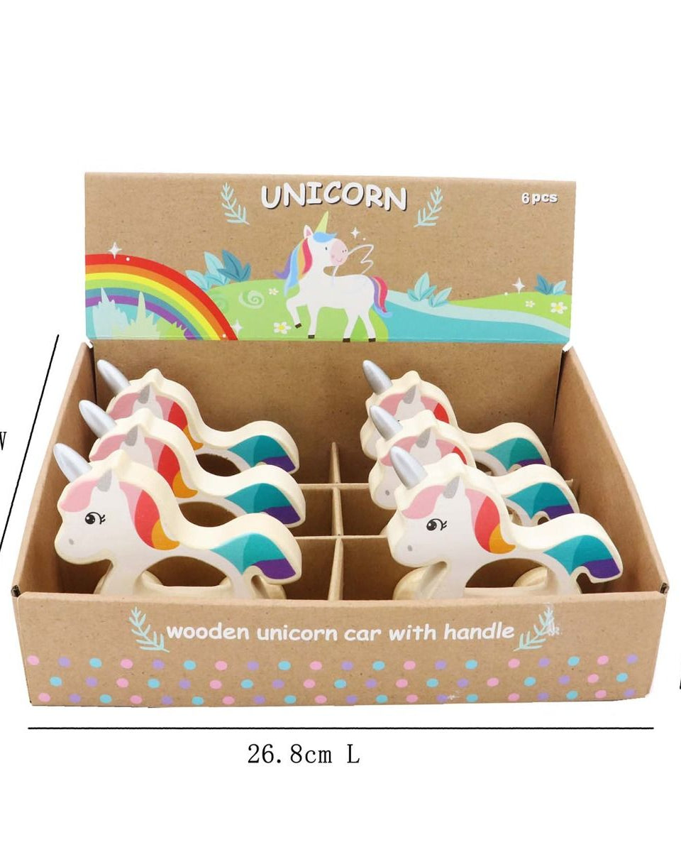 Wooden Wheelie Unicorn with Handle Gifts and Accessories ToysLink