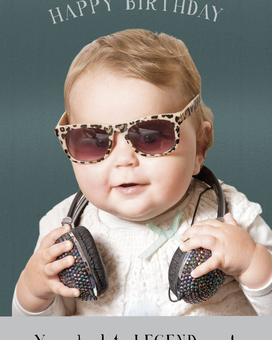 Waterlyn Baby in Glasses - Birthday Card Cards and Wrap Waterlyn