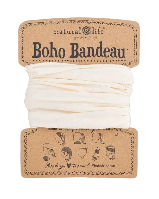 Boho Bandeau Solid Cream Bandeau Natural Life