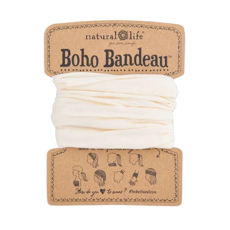 Boho Bandeau Solid Cream Bandeau Natural Life