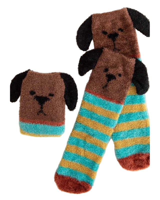 Cozy Sock Brown Dog Socks Natural Life