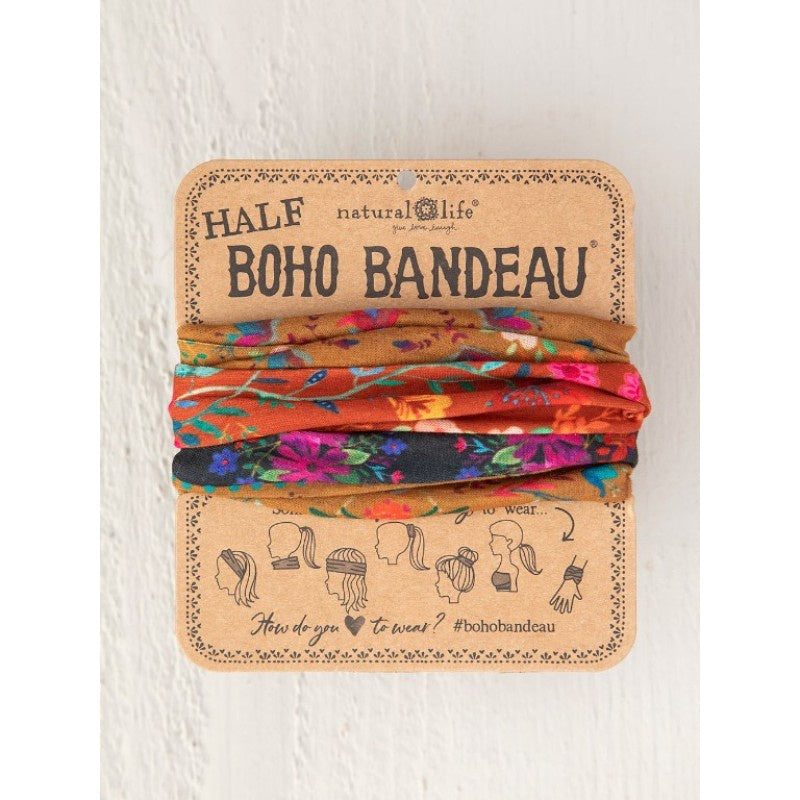 Boho Bandeau Half Rust/Tan Borders Bandeau Natural Life