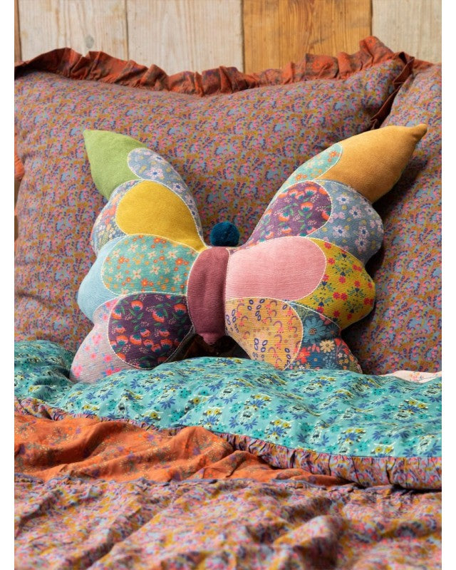 Whimsy Patchwork Pillow Butterfly Gifts and Accessories Natural Life