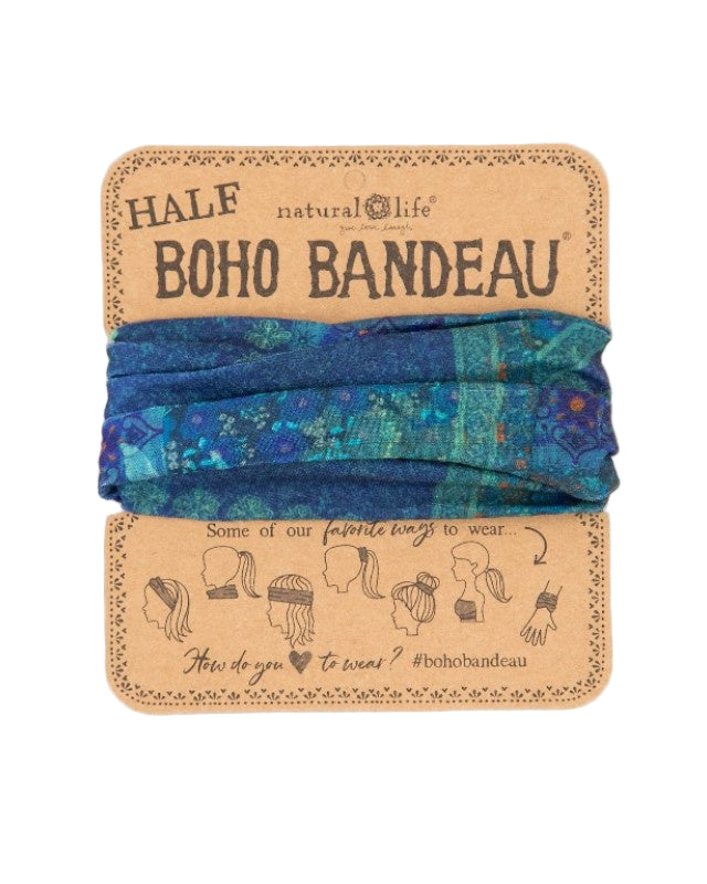 Boho Bandeau Half Indigo Patchwork Bandeau Natural Life