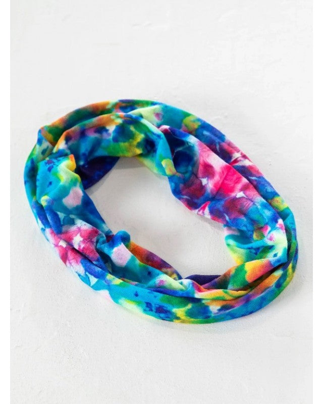 Boho Bandeau Half Blue Rainbow Tie Dye Bandeau Natural Life