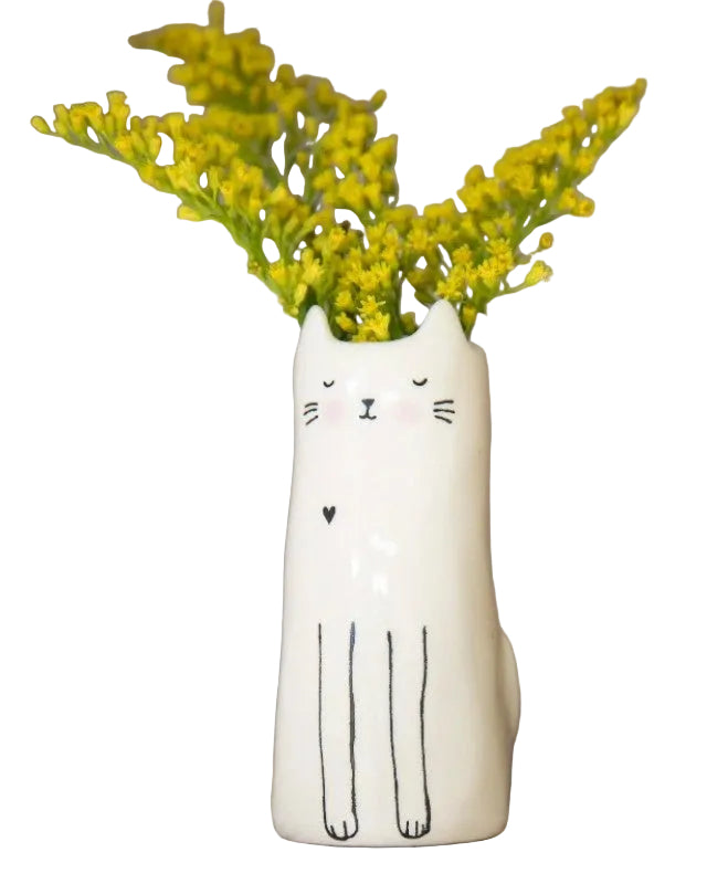 Cutest Little Bud Vase Cat Gifts and Accessories Natural Life