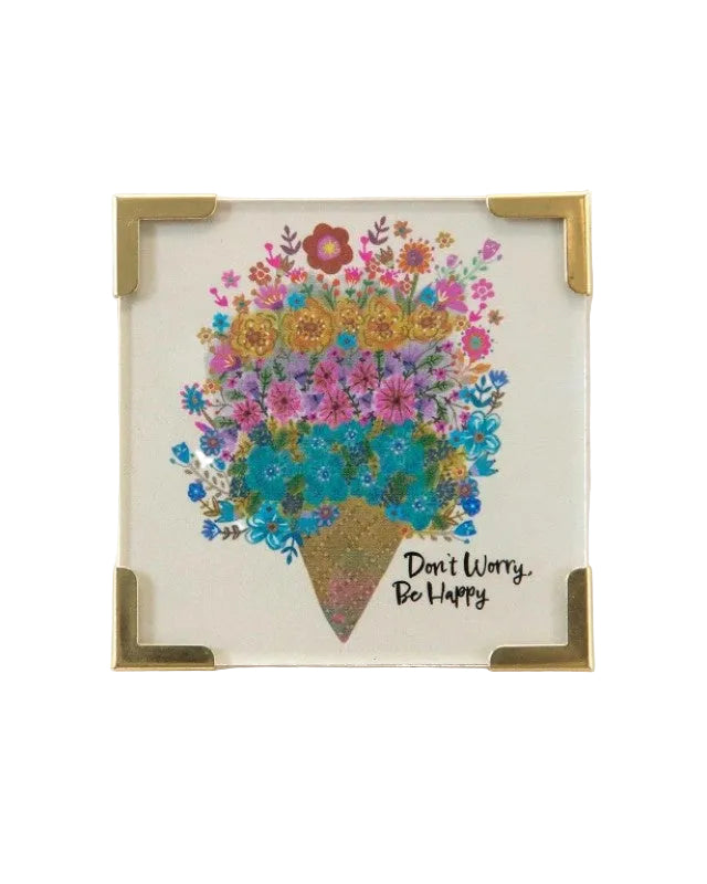 Corner Magnet Don't Worry Be Happy Gifts and Accessories Natural Life