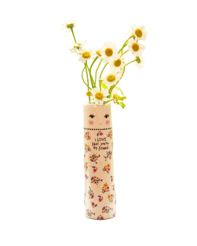 Folk Friend Bud Vase I Love Friend Gifts and Accessories Natural Life