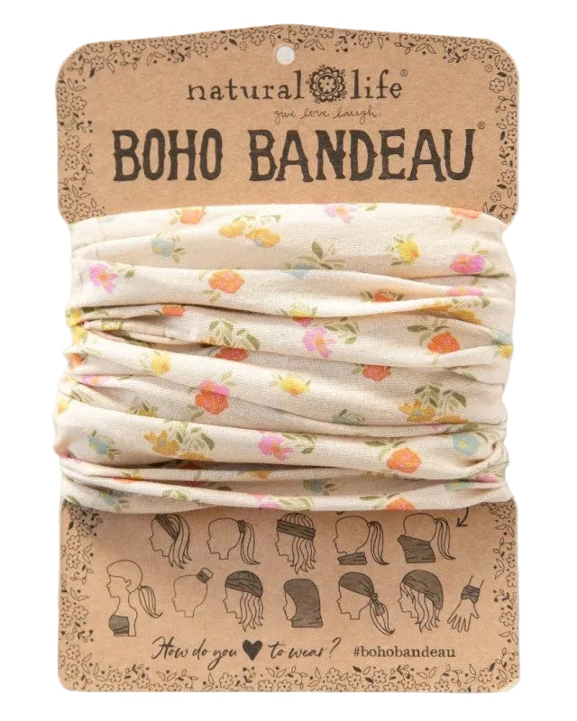 Boho Bandeau Ditsy Floral Pastel Cream Bandeau Natural Life