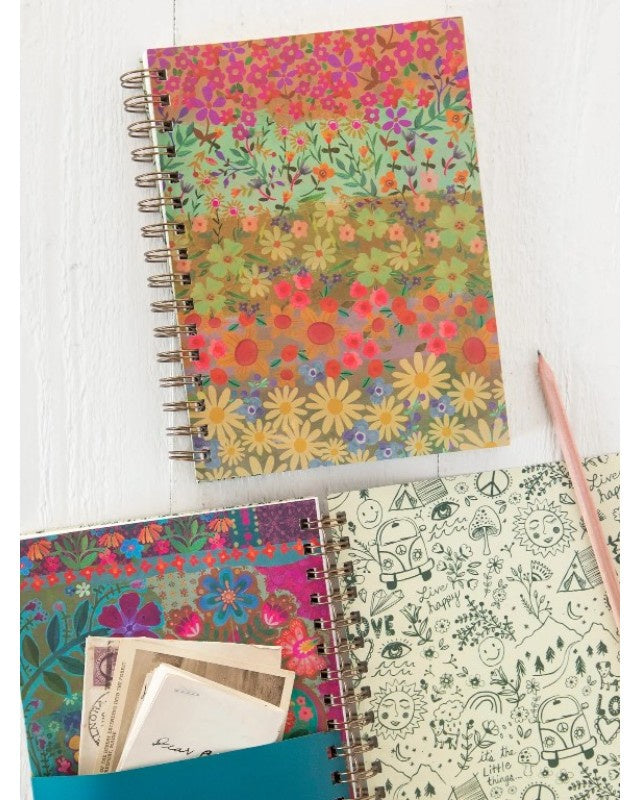 Spiral Notebook Wildflower Border - Global Free Style