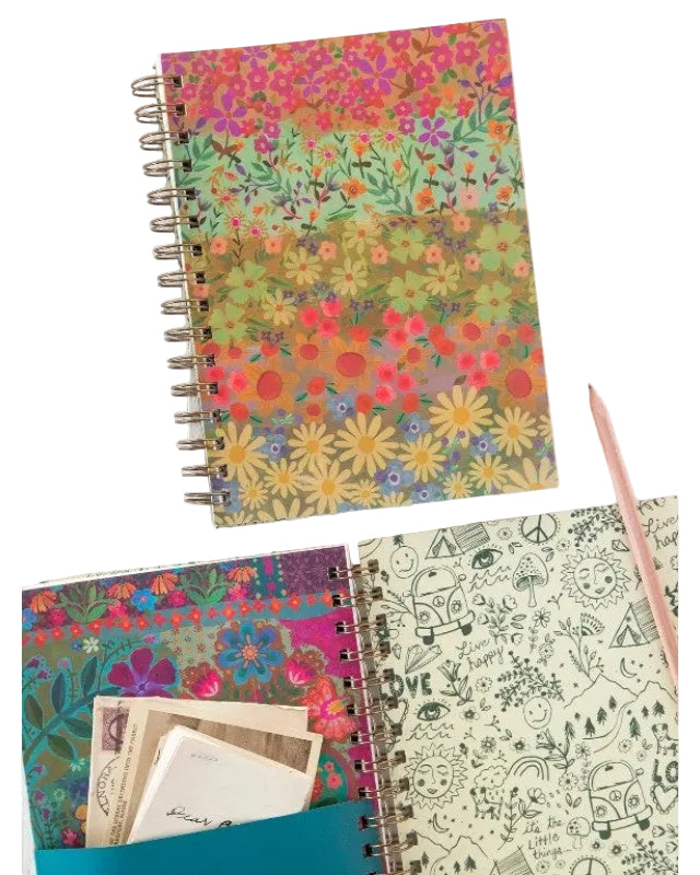 Spiral Notebook Wildflower Border Gifts and Accessories Natural Life