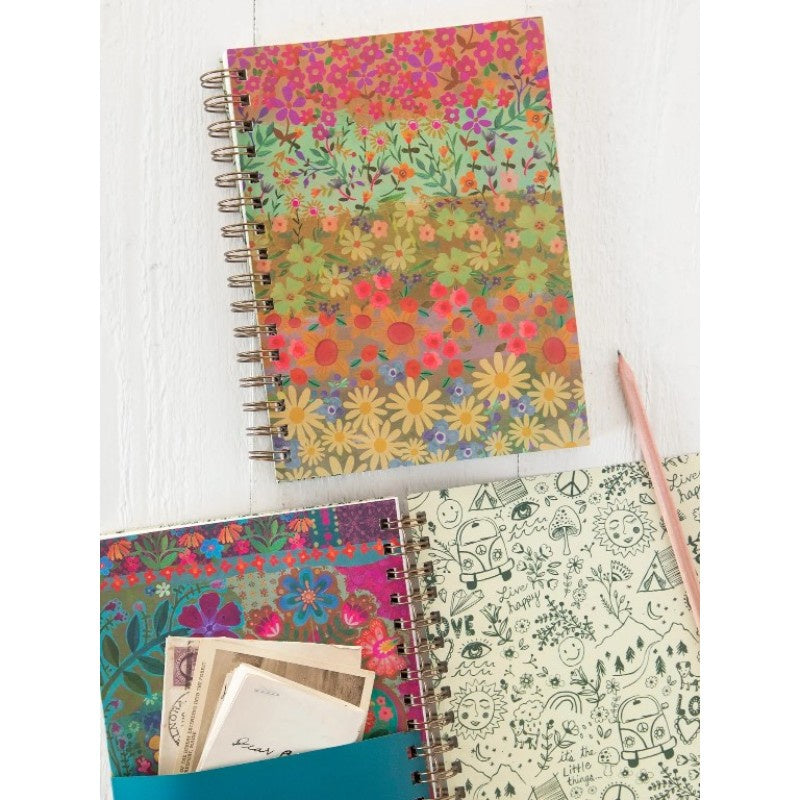 Spiral Notebook Wildflower Border - Global Free Style